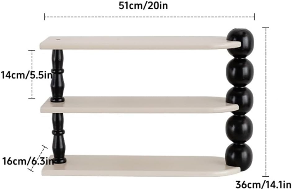 2-Tier Coffee Cup Holder for Countertop, Modern Display Stand, Storage Rack with Solid Wood Pillars