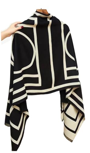 FairyCity Women's Soft pashmina Shawl Oversized Winter Warm blanket Scarf Long Cashmere Shawls Wraps Geometric patterns
