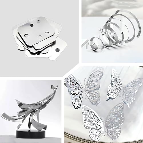 304 Edelstahl Feinblech Folie, 1000x200x0,2mm Edelstahlblech Rollenblatt Blatt, Edelstahlblech Streifen Edelstahlfolie Blech, Edelstahlplatten Edelstahlstreifen für Handwerk Elektronische Geräte