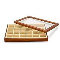 Amazon｜Papten ジュエリートレイ 蓋付き 木製 ジュエリーボックス