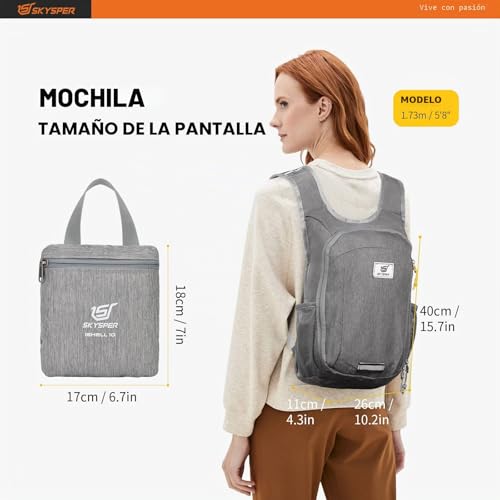 Miniatura 6 de Skysper Mochila Plegable Ultraligera 20l, Mochila De Viaje Pequeña Mochilas De Marcha Para Hombre Mujer Viaje Excursiones Cortas Senderismo