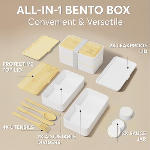 Image of Umami Bento Box Adult, Leakproof, All-in-1 Lunch Containers for Adults