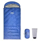 HLITMOUT XXL Daunen Deckenschlafsack, Extra Großer Schlafsack, 230 cm x 100 cm (Blau, 5 C bis -8 C) HLITMOUT XXL Daunen Deckenschlafsack, Extra Großer Schlafsack, 230 cm x 100 cm (Blau, 5 C bis -8 C)