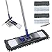 Produktbild MASTERTOP Wischmopp,128cm Mikrofaser Bodenwischer mit 4 Ersatzkopf, Chenille Wischmopp mit Schaber, Staub Wischmopps Wischer Boden für Schnelle Reinigung
