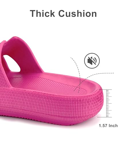 Image of Haifago Cloud Slides for Women and Men Cushion Recovery Pillow Sandals, Memory Foam House Shower Slippers for Woman Comfort Platform Non-Slip