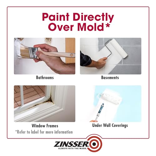 qt Zinsser 276087 White Mold Killing Primer Water-Based Mold Killing Primer by Zinsser - Image 3
