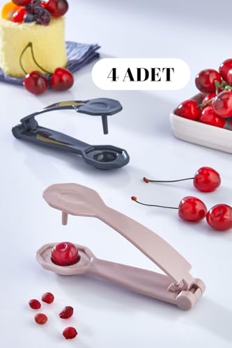 4 Adet Çekirdek Çıkarma Aparatı; Yeşil Siyah Zeytin, Vişne, Kiraz Çekirdeği Çıkarıcı