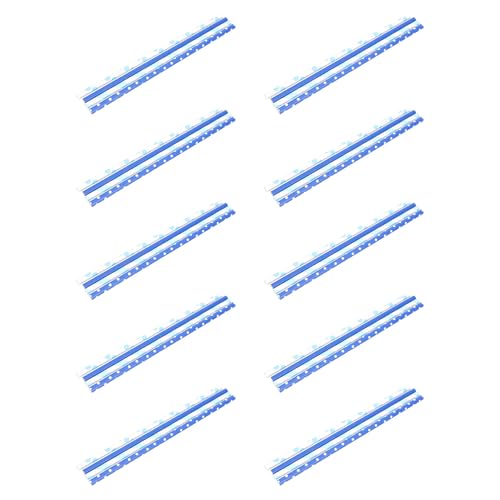 Pitillos de papel azul desechables 200 pcs estilo mixto miniatura 1