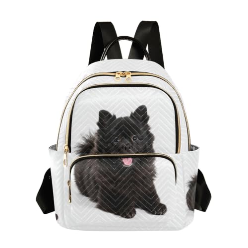 Sac à dos Poméranie noire pour femme active | Idéal pour vos balades et sorties décontractées