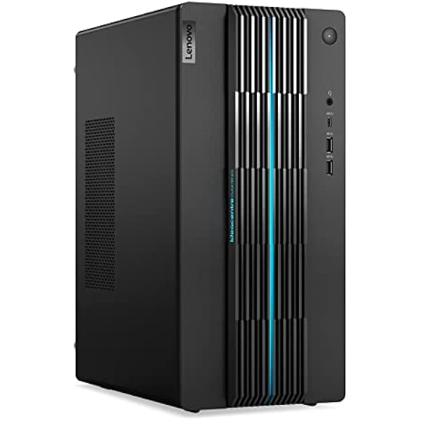 Lenovo Ideacentre Gaming 5 17ACN7 - komputer stacjonarny (AMD Ryzen 5 5600G, 8GB RAM, 512GB SSD, NVIDIA GeForce RTX 3050-12GB, Windows 11 Home) AZERTY klawiatura i mysz USB - czarna