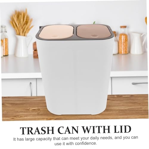 Caneca de basura doble compartimento para cocina y baño miniatura 6