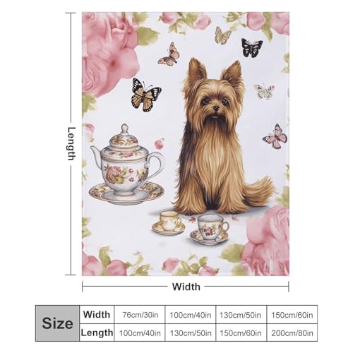 Couverture flanelle Yorkshire et roses : plaid lit léger et doux - 3