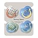 Tommee Tippee Ultimate Fit Pacifiers, 6-18 Months, Extra Air Holes, Symmetrical Nipple and Shield, 100% BPA Free Silicone, Dishwasher and Sterilizer Safe, Blue and Green, Pack of 4