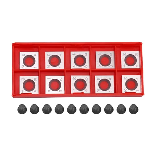 SPORTARC Lot de 10 inserts de rabot en carbure de tungstène, lames de rabot en spirale carrées de 14 x 14 mm pour bois dur, bois tendre, MDF, contreplaqué
