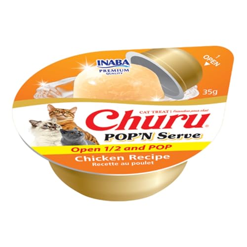 INABA Churu Pop'N Serve Jelly Cat Treat with Vitamin E & Taurine, 1.2 Ounce Cup, 8 Cups, Chicken Recipe — view 5