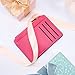 Tipmile Credit Card Holder for Women Slim Minimalist Front Pocket RFID Blocking Wallet Small Compact Card Case with ID Window, Vibrant Pink