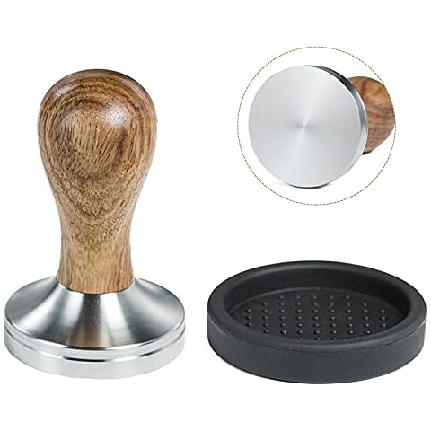 CreepyParty 51mm Espresso Tamper with Mat Cover