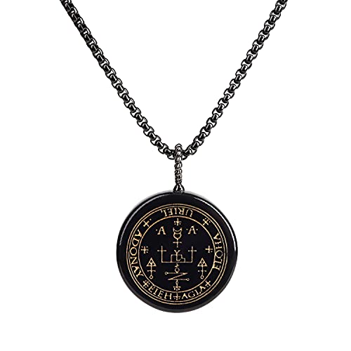 Collier chaîne pendentif rond homme femme bijou acier mixte tour de cou