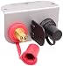 Fastronix Red and Black Premium Battery Charging Posts with Heavy Duty Mounting Plate