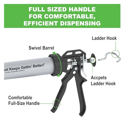 Albion Engineering Company B12S20 B-Line Manual Sausage Caulking Gun, 20 oz, 12:1 Drive - Thumbnail 3