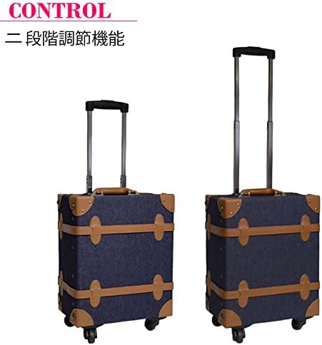 Amazon 欲しかったミニサイズ登場 こだわりキャリー機内持ち込みok Pvcトランクキャリー Mini キャリー トランクケース 8003 デニムブルー スーツケース