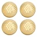 Yosoo Health Gear Golden Golf Balls, 4Pcs Gold Plating Double Layer Golf Ball, Golf Balls Bulk, Golf Ball Accessory for Golf Clubs Golfers Lovers Beginners Golf Practicing