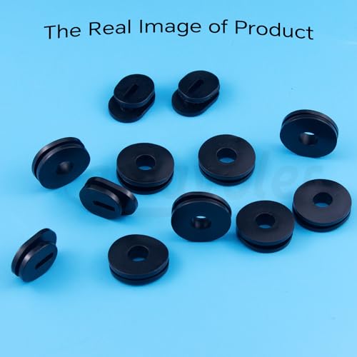Amavoler Motorcycle Rubber Side Cover Grommet Single Side Panel Fairing Washer Spacer Aftermarket Replacement Parts Fit for GS125 GN125 Motorcycle Etc.(12Pcs)