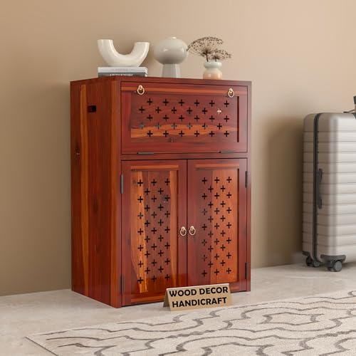 Image of Solid Wooden Inverter Battery Cabinet | Single Battery Box | Wooden Inverter Battery Cabinet | Battery Box | Sheesham Wood, Standard