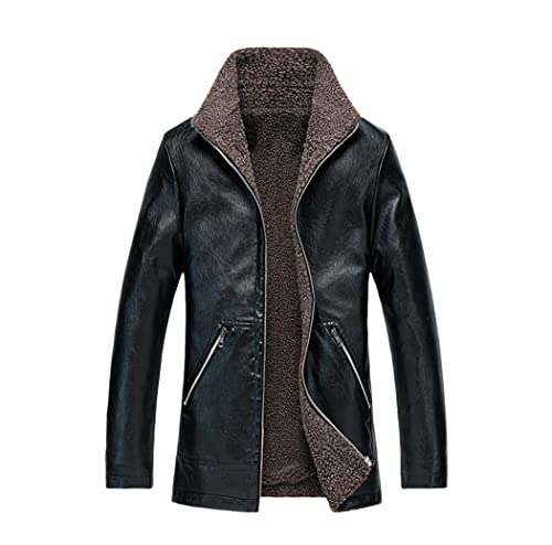 Veste longue en cuir pour homme idéal pour affronter le vent