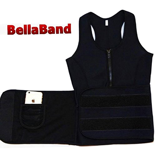 KVFITNESS - Sweat Sauna Vest, Tank Top Style with Waistband and 2oz Body Burner Cream
