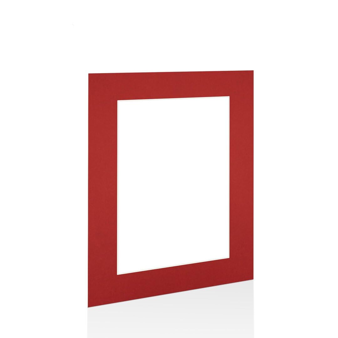 Procut Global 24x18" Crimson Picture Mounts to Fit 18x12" Aperture - Precision Cut Cardboard Photo Mount - Ideal for Frames, Prints, Artwork & Certificates - Sizes & Colours Available