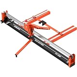 Mempa 48 Inch Manual Tile Cutter with Cutting Guide, Tungsten Wheel and Dust-Sealed Roller, Heavy-Duty Steel Rail Cutter for Ceramic & Porcelain