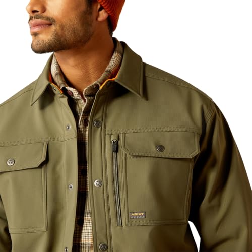 Image of ARIAT mens Rebar Classic Canvas Shirt Jacket