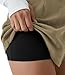 COCCKO Mini Skirts for Women High Waisted Trendy Casual Suede Mini Skirt with Shorts Underneath Khaki M
