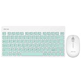OMOTON 2.4G Wireless Keyboard and Mouse Combo with USB Receiver for Windows, Computer, Desktop, PC,...