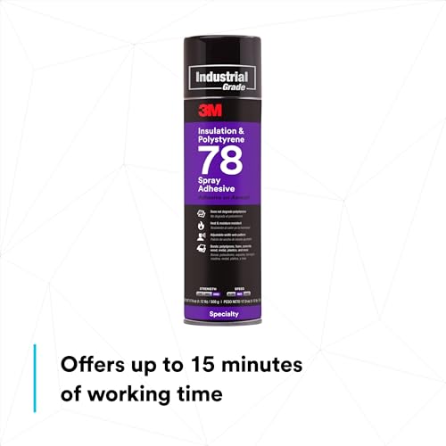 Image of 3M 78 Polystyrene Foam Insulation Spray Adhesive, Translucent 17.9 Oz. Aerosol Can
