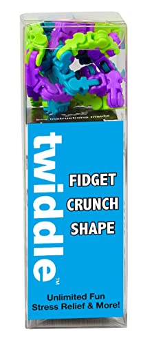 Twiddle Fidget Toy in Multiple Colors, Over 2' of Fun Novelty, Blue, Green and Purple