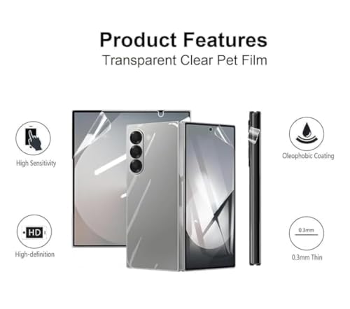 Image of BATCHONE Premium Acrylic Screen Protector /Guard Compatible for Samsung Galaxy Z Fold 7 5G (Transparent) with Soft Flexible Clear Membrane 360 Protection, Pack of 1