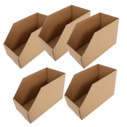 STOBAZA 5 pezzi Ondulato per Organizzazione Magazzino Facili da Assemblare e Piegare Contenitori per Smistamento e Stoccaggio