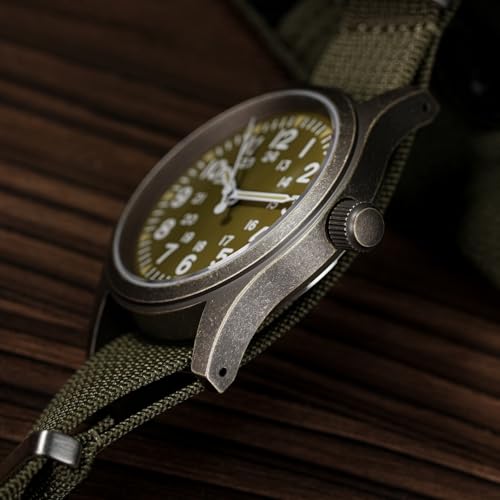 Image of Militado ML05 38mm VH31 Quartz Watch - Domed Sapphire Crystal Field Watch C3 Super Luminous Retro Sweep Wrist Watch for Men 100M Waterproof