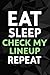 Produktbild Eat Sleep Check My Lineup Repeat Password kog book: Alphabetized Internet Password Keeper and Organizer Journal Notebook for Computer & Website ... address and password logbook,Password Book