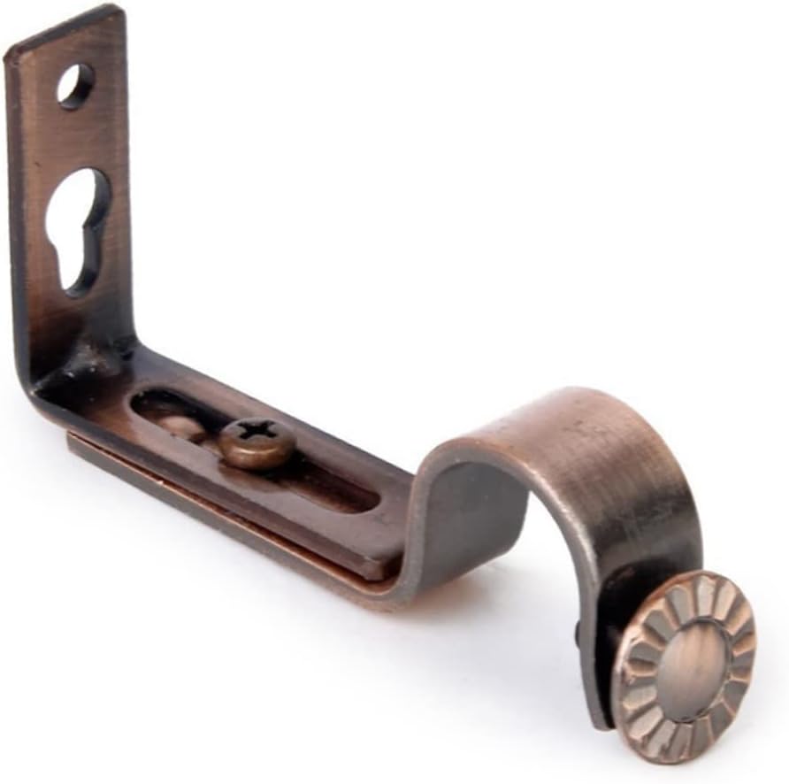 Adjustable Curtain Rod Brackets 18-22mm Diameter Easy Install Drapery Rod Holders