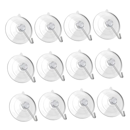 Luxshiny 30個加厚透明吸盤フック 強力吸着 耐荷重 衛生的で再利用可能 ガラス ル対応 バスルーム キッチン シャワー用収納フック