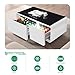 RuiSiSi Smart Coffee Table with Built-in Fridge, Bluetooth Speaker, Wireless Charging, Touch Control Panel, USB Interface, Outlet Protection, Atmosphere Light, Living Room Table, BWhite