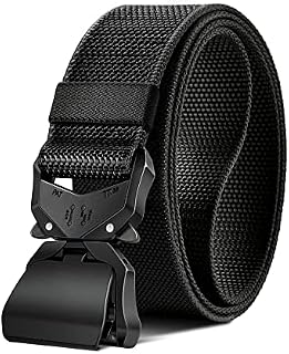 KEMISANT Men's Tactical Belt, Military Rigger Nylon Belt for Men Work Heavy Duty 1.5" with Quick Release Metal Buckle