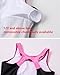 J.E Sterguard Athletic Girls' One Piece Swimsuit, Girls Bathing Suits, Competition Black+Pink Girl Swimsuits Size 8 1880-BP