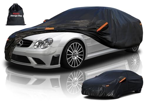 Image of Kayme 7 Layers Car Cover Custom Fit for Mercedes Benz CLK 200 280 320 350 430 500 (1997-2009) Waterproof All Weather for Automobiles, Outdoor Full Cover Rain Sun UV Protection.