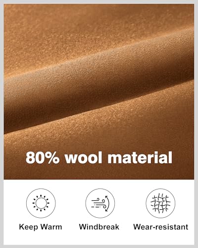 Image of APTRO Men's Wool Trench Coat Hoodie Winter Top Coat | Premium Wool Fabric, Hoodie Style, Thickened Cotton Lining, Single Breasted, Zipper & Button Closure, for Business