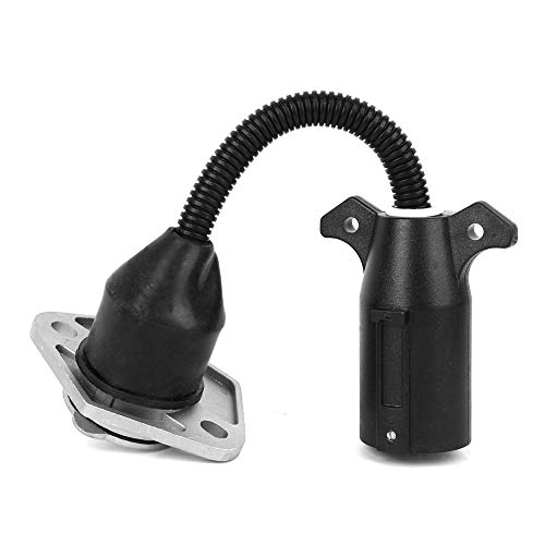 7 Flat Blade to 7 Round Pin Adapter US Type Universal for Most RV Trailers Semi Trailers