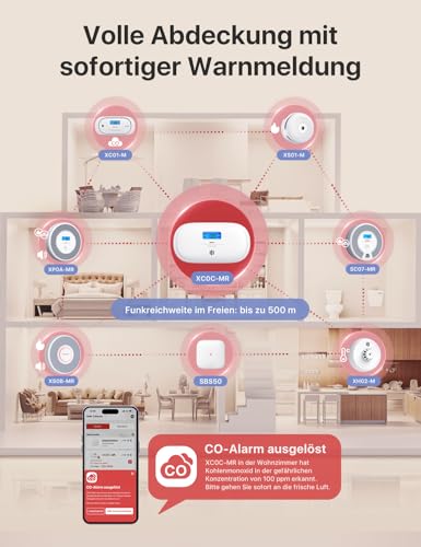 X-Sense Smart CO-Melder ohne Basisstation, XC0C-MR, 1 Stück – Ansicht 4
